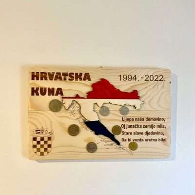 Okvir Uspomene na Hrvatsku Kunu u Boji